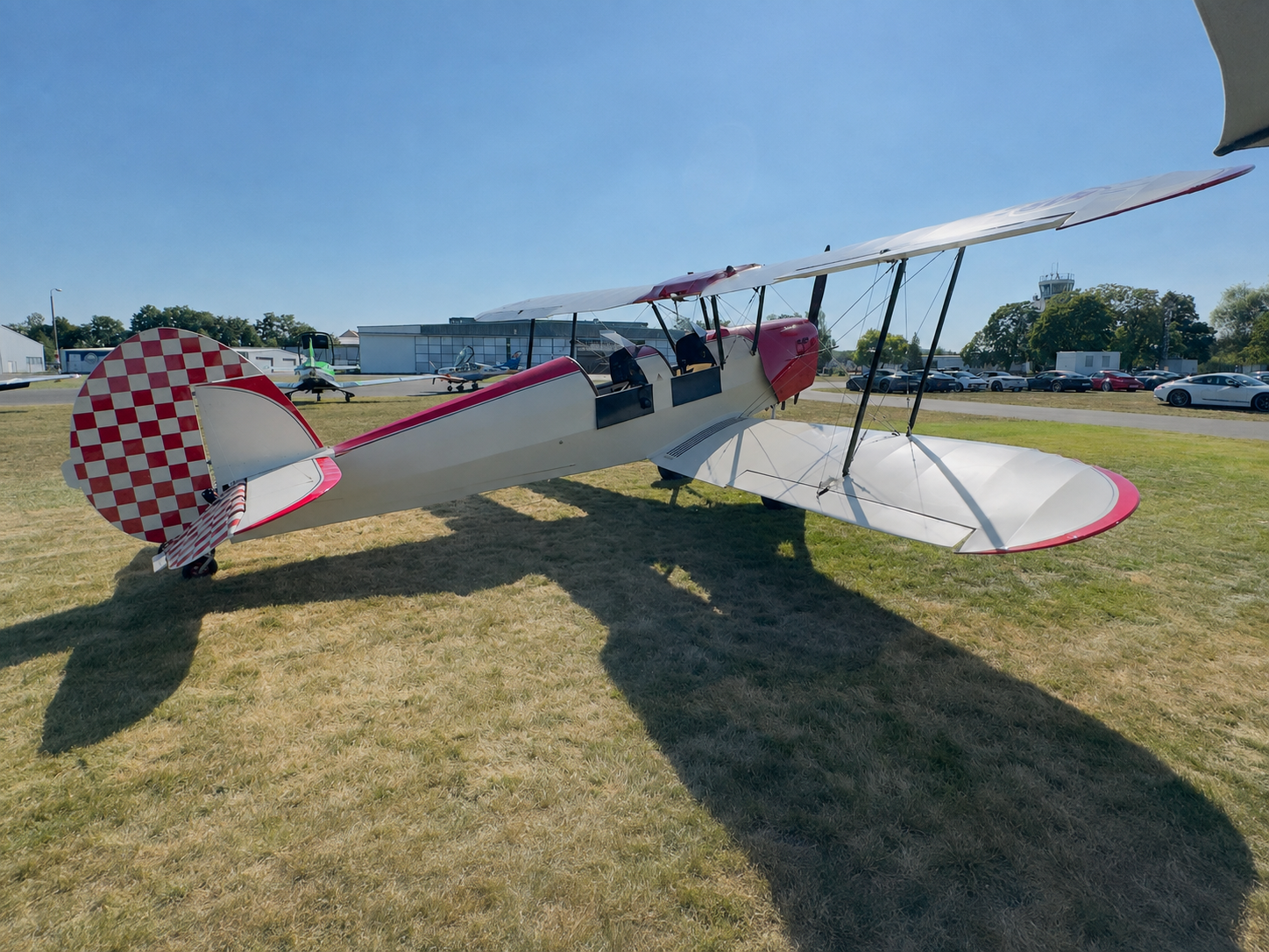 Flugplatz Kamenz Doppeldecker auf dem Flugplatz Kamenz