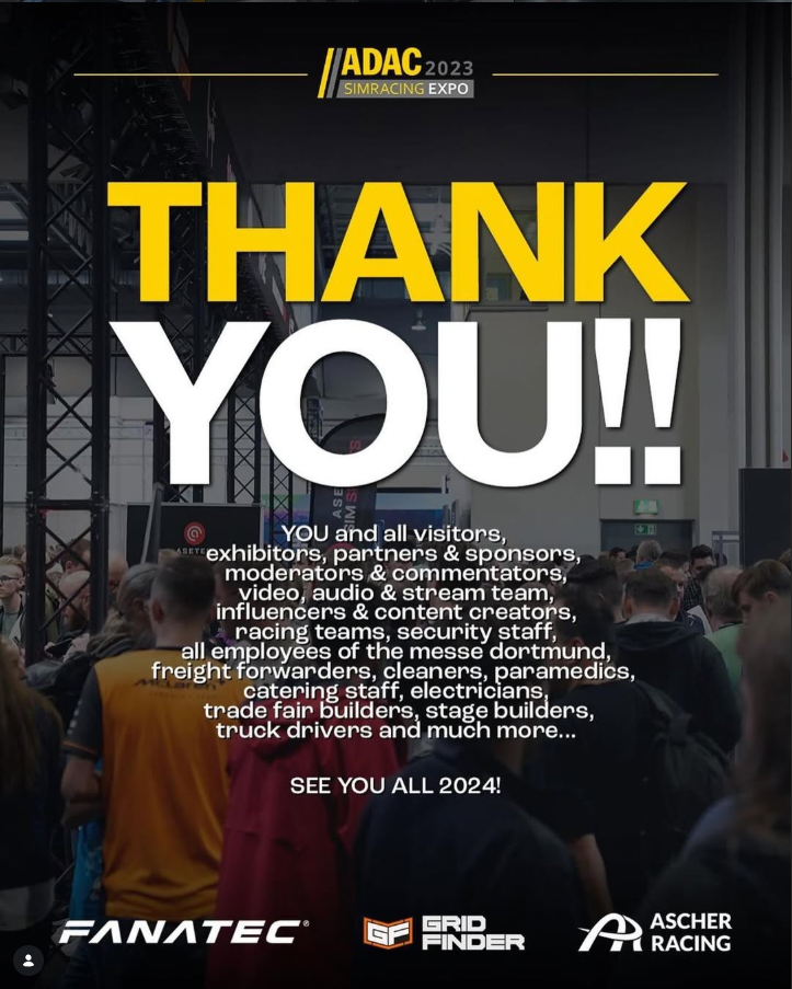 Danke für eine unvergessliche ADAC SimRacing Expo 2023!